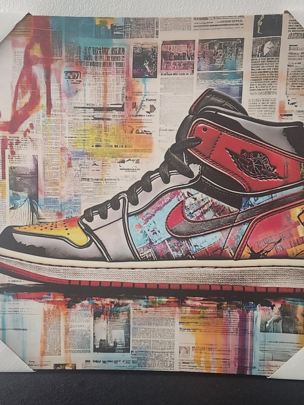 Air Jordan 1 High Canvas Wall Art 17.6" x 17.7" Sneakerhead Urban Pop Art